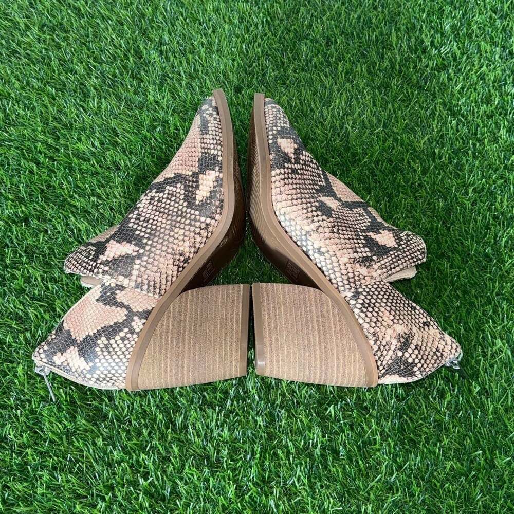 Universal Thread Snakeskin Print Ankle Boots - Bl… - image 4